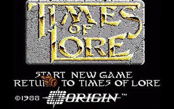 Times of Lore screen shot title